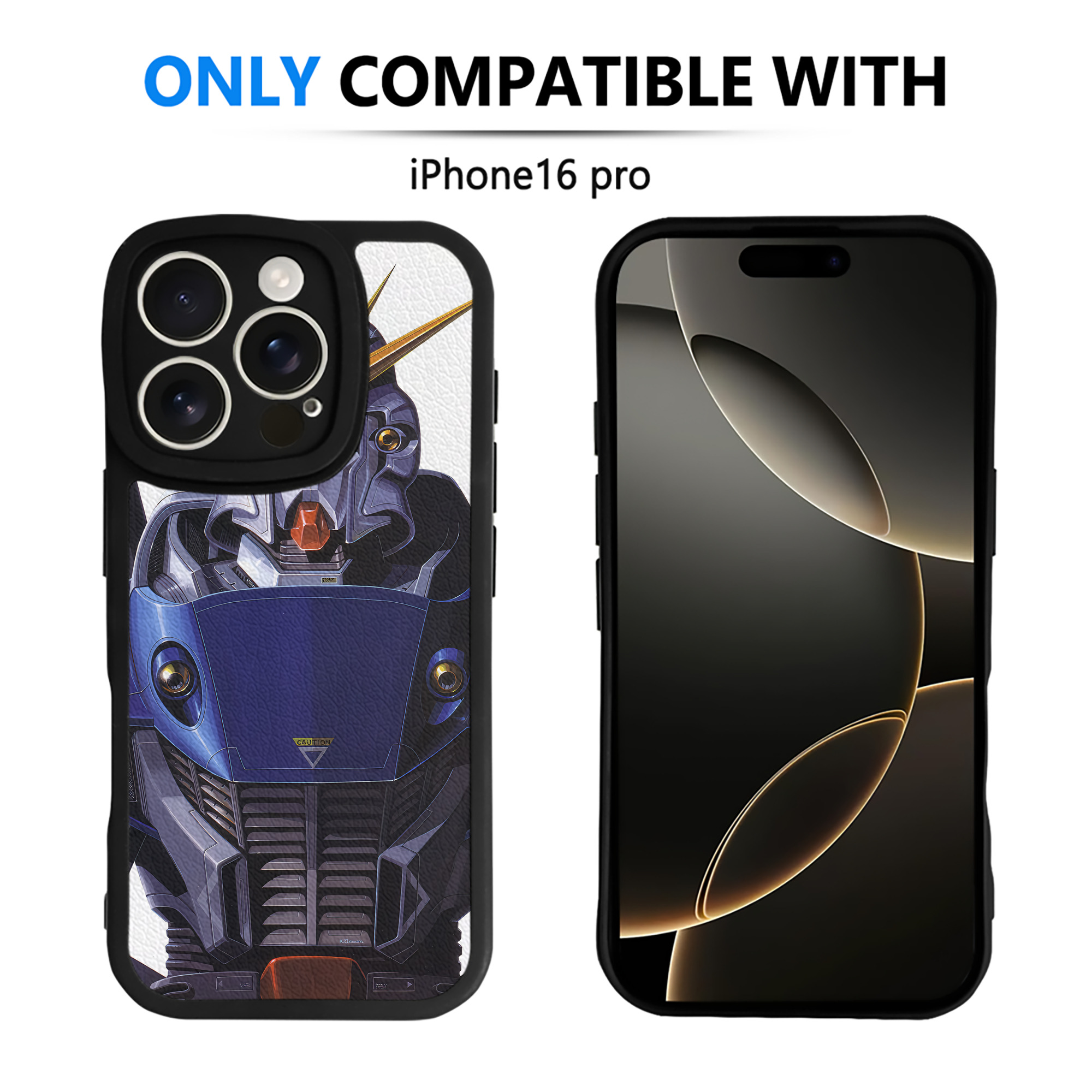 （画像用） 機動戦士ガンダム Mobile Suit Gundam 【iPhone 16シリーズ対応】シリコンスマホケース（レザー調） 材質：シリコン